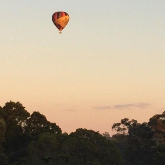 Au desssus de Perpignan en ballon
